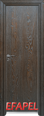 Алуминиева врата за баня - Efapel цвят Палисандър