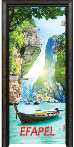 Стъклена интериорна врата Print G 13 15 Thailand палисандър