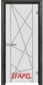 Стъклена интериорна врата Sand G 13 5 Сив Ясен